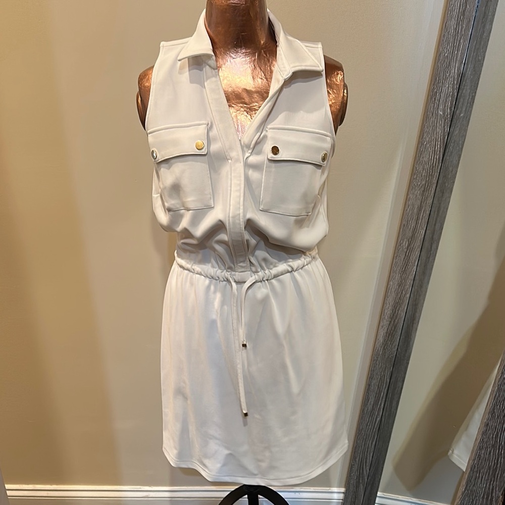Boston Proper White Mini Dress